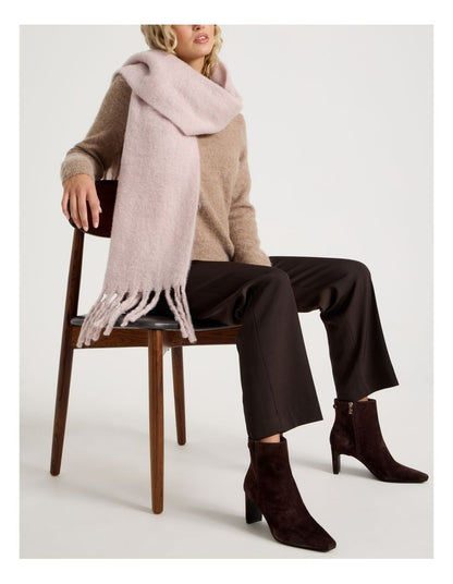 Sienna Brushed Chunky Winter Scarf in Blush