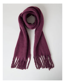 Sienna Brushed Chunky Winter Scarf in Plum