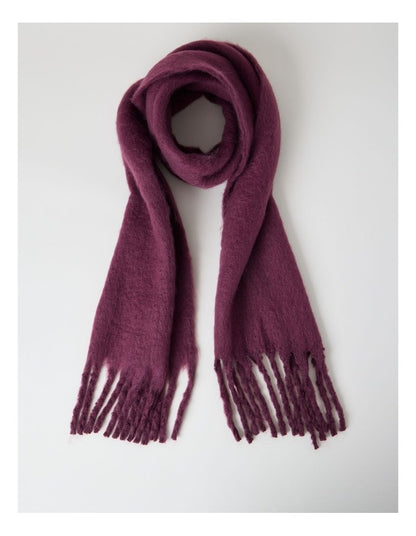 Sienna Brushed Chunky Winter Scarf in Plum