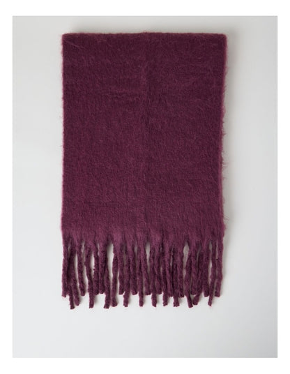Sienna Brushed Chunky Winter Scarf in Plum