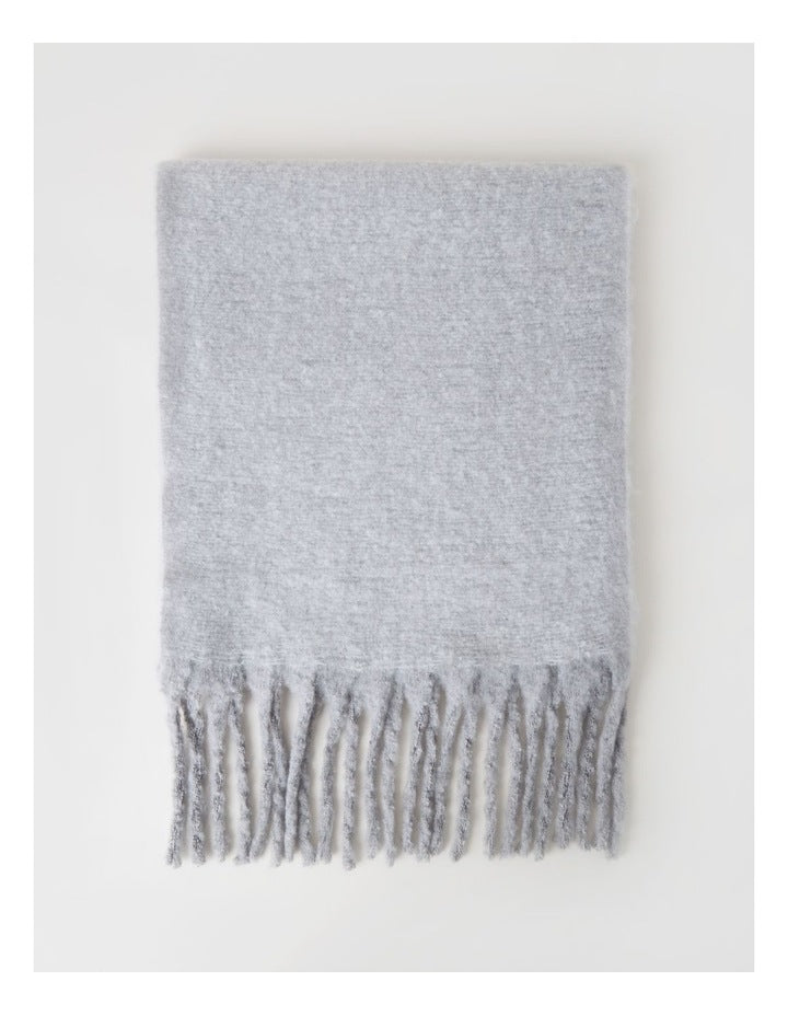 Lydia Two Tone Winter Scarf in Grey