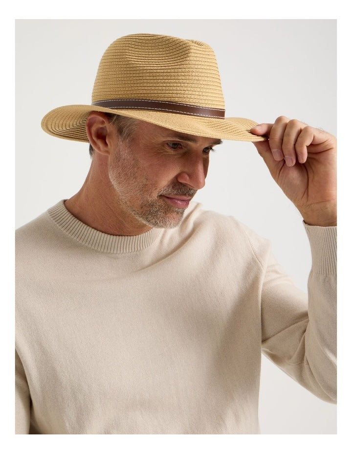 Crushie Panama Hat in Tan