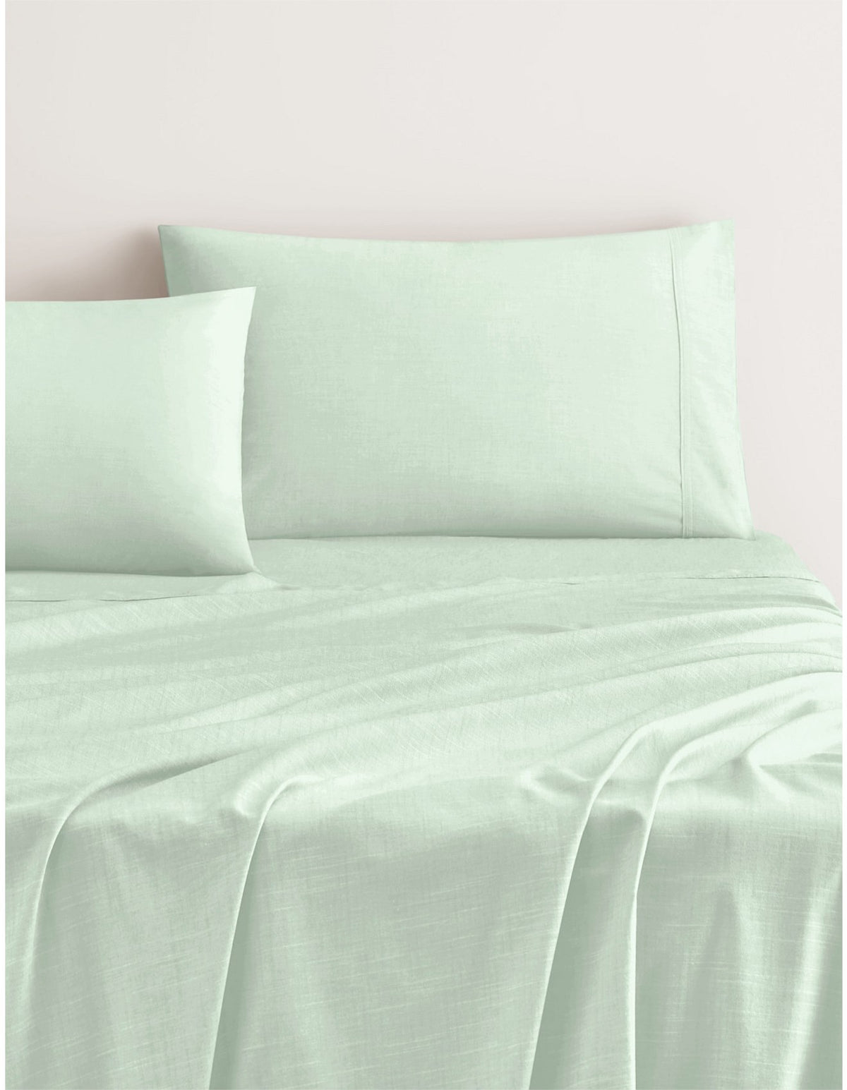 REILLY QUEEN SHEET SET IN LIGHT PEPPERMINT