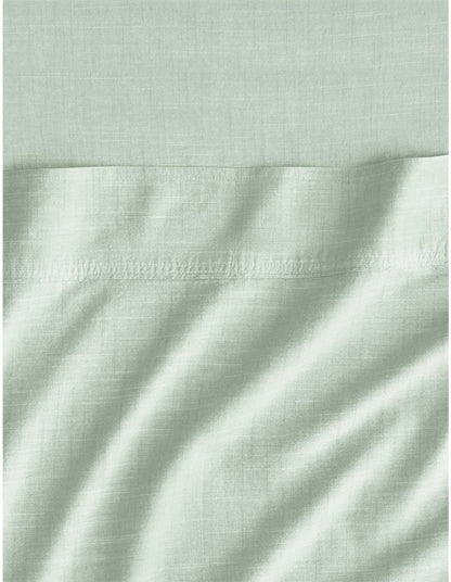 REILLY QUEEN SHEET SET IN LIGHT PEPPERMINT