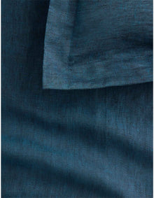 ABBOTSON KING QUILT COVER IN DEEP BLUE MARLE