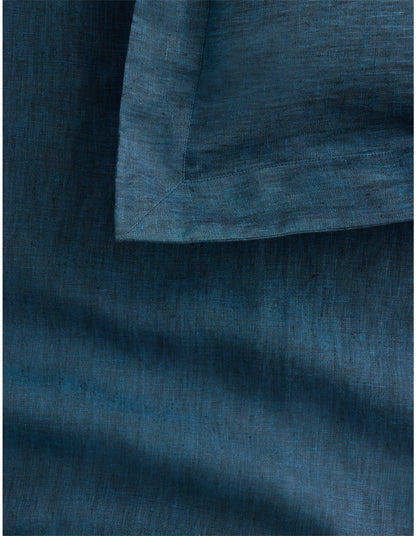 ABBOTSON KING QUILT COVER IN DEEP BLUE MARLE