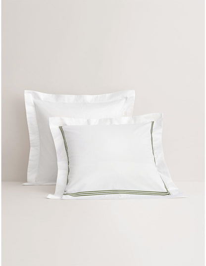 PALAIS EUROPEAN PILLOWCASE IN SNOW/MOSS
