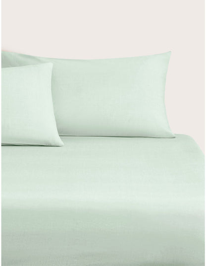 REILLY KING SINGLE FITTED SHEET IN LIGHT PEPPERMINT