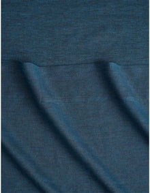 ABBOTSON QUEEN FLAT SHEET IN DEEP BLUE MARLE