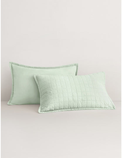 REILLY PILLOWCASE SHAM IN LIGHT PEPPERMINT