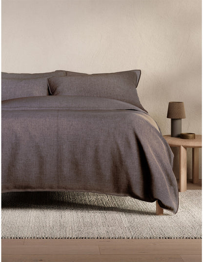 REILLY DOUBLE QUILT COVER SET IN PETROL