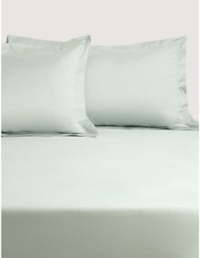 1200TC ULTIMATE SATEEN Q Fitted SHEET IN LIGHT PEPPERMINT