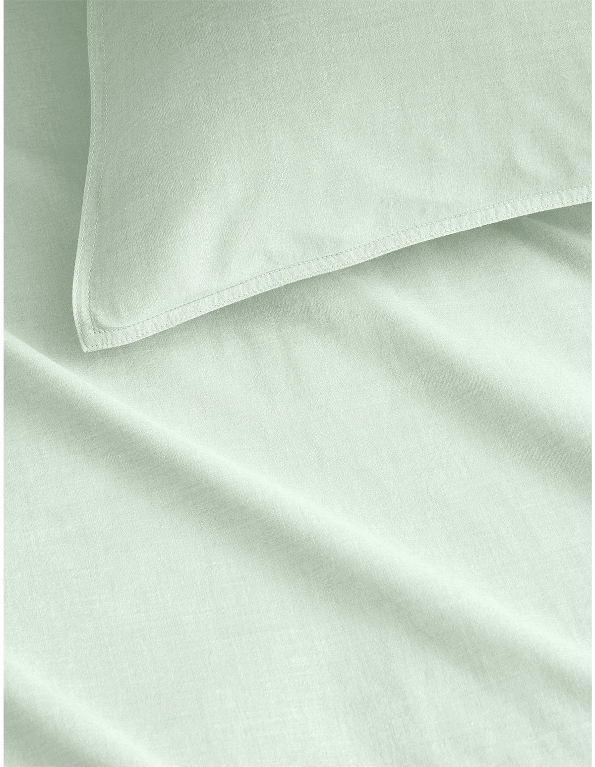 REILLY DOUBLE QUILT COVER SET IN LIGHT PEPPERMINT