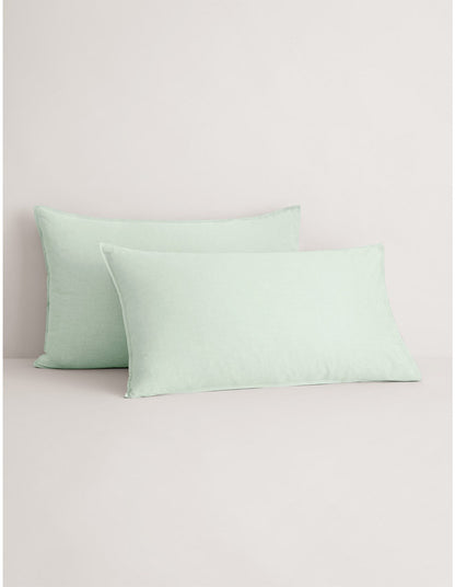 REILLY DOUBLE QUILT COVER SET IN LIGHT PEPPERMINT