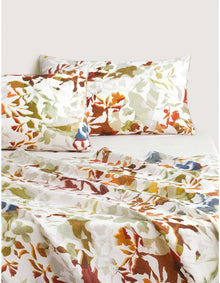 ABBOTSON CUT OUT FLORAL PILLOWCASE PAIR IN MULTI