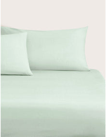 REILLY QUEEN FITTED SHEET IN LIGHT PEPPERMINT