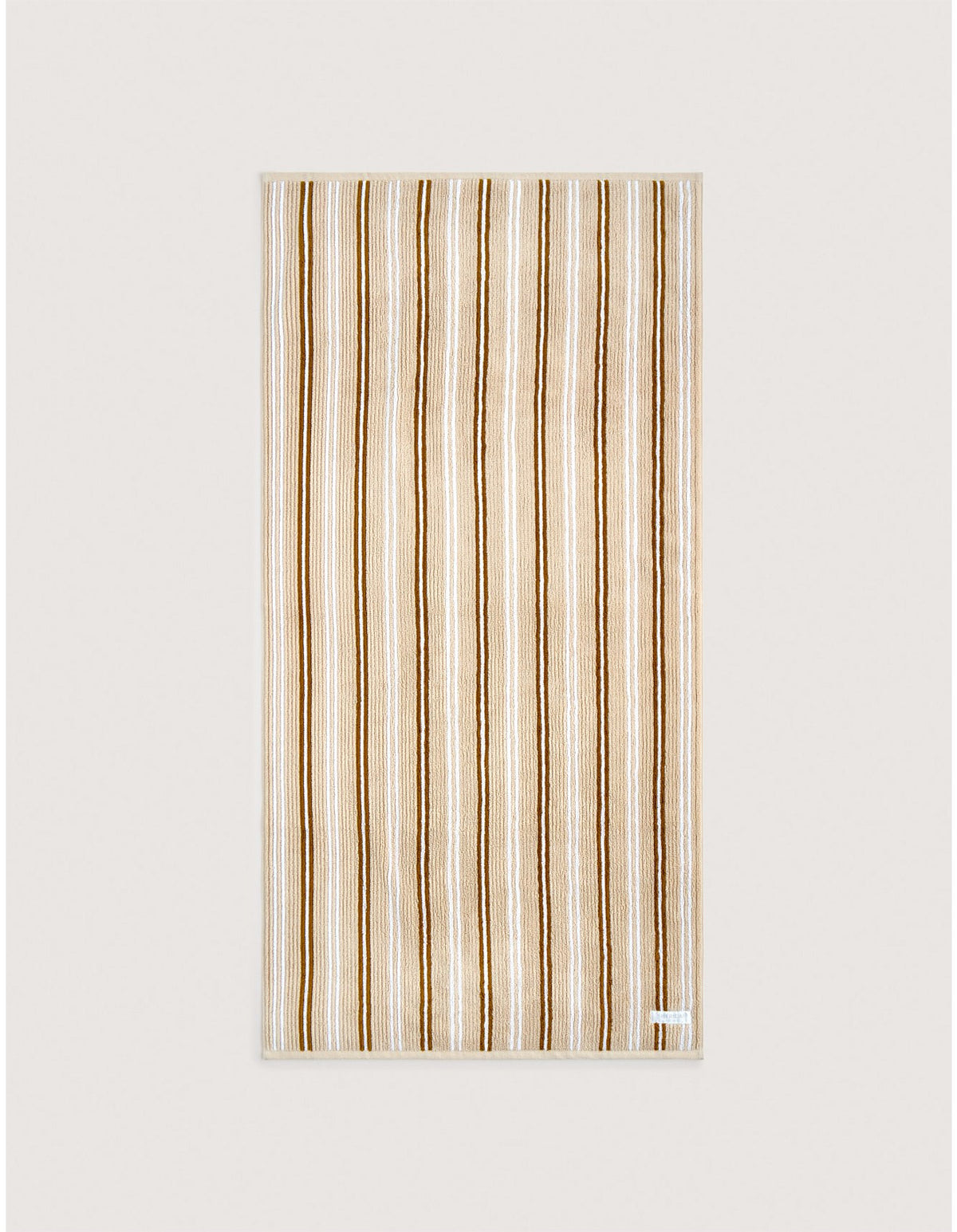 LIVING TEXTURES STRIPE BATH SHEET IN LIMESTONE