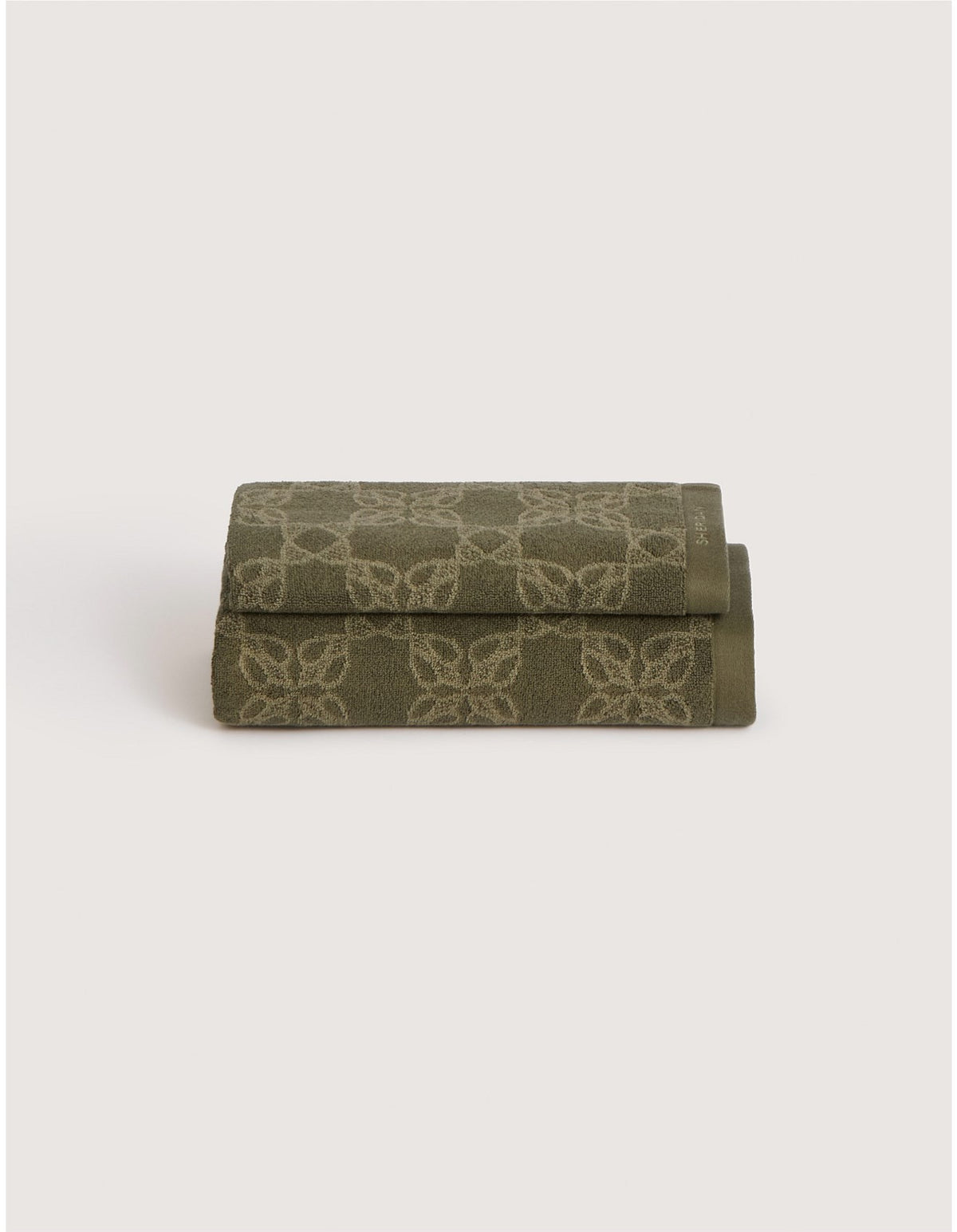 LANO HAND TOWEL IN GREEN OLIVE