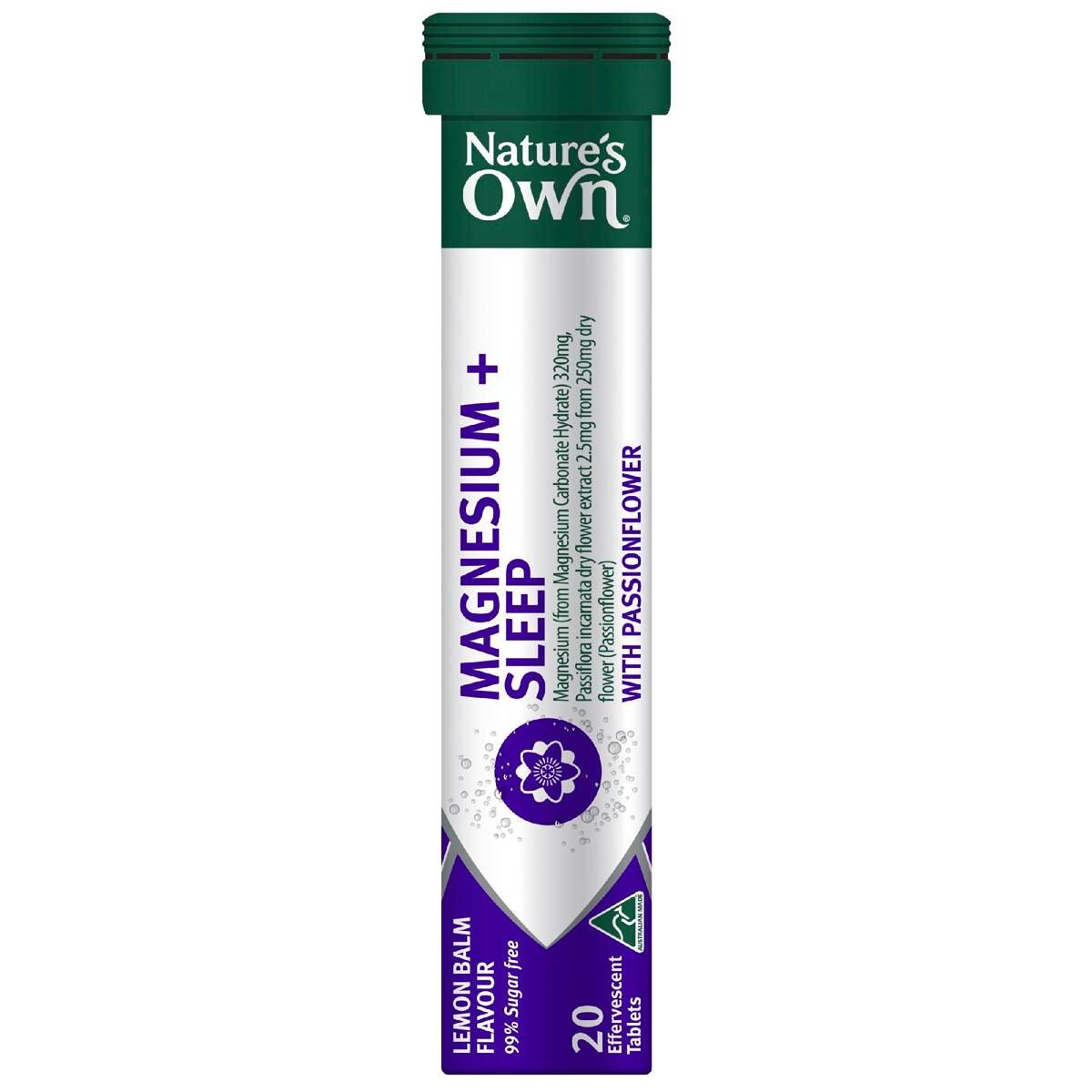 Nature's Own Magnesium+ Sleep Effervescent With Passionflower 20 Pack