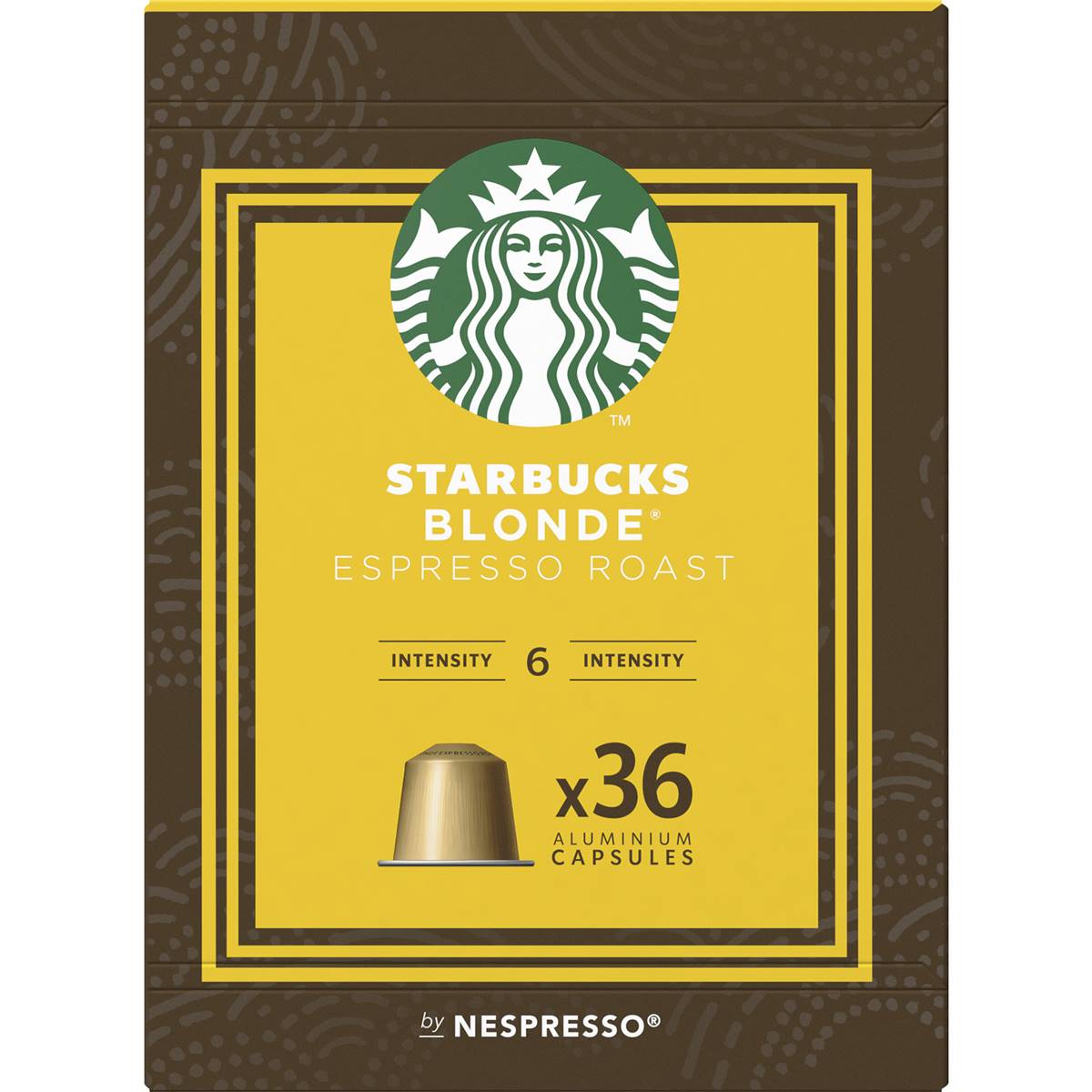 Starbucks by Nespresso Blonde Espresso Roast Coffee Pods 36 Pack