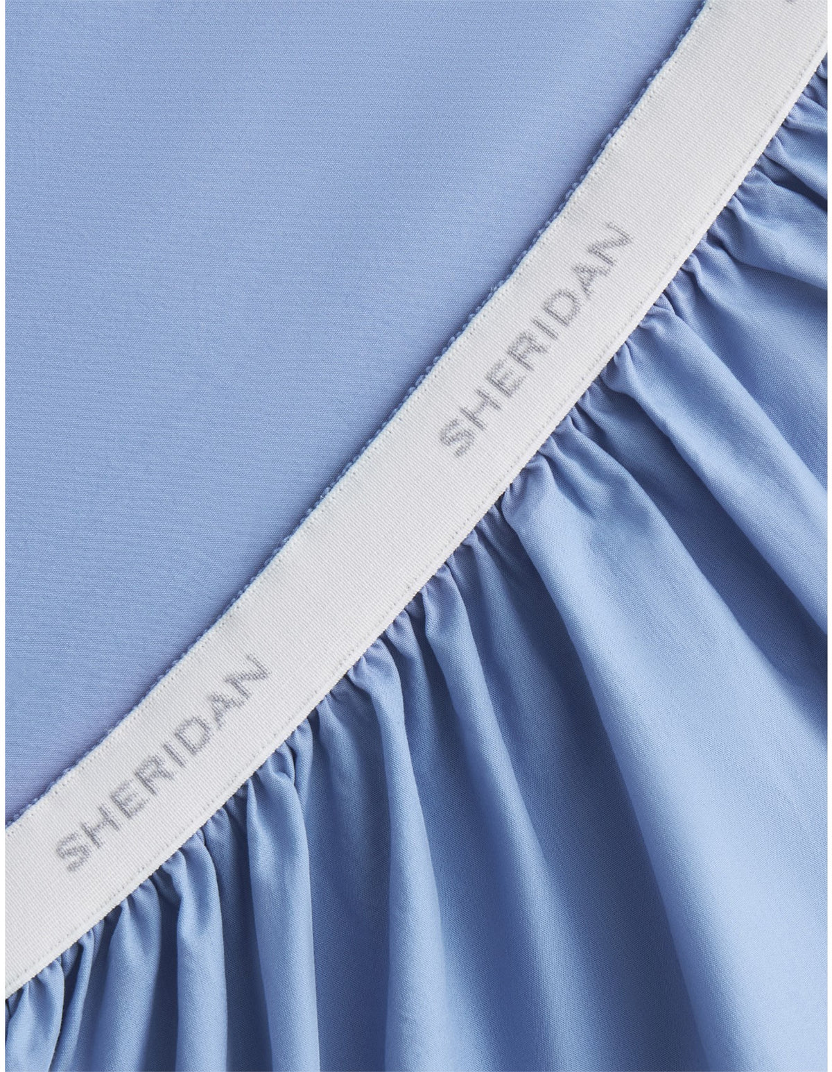 BAYLEY WASHED PERCALE KING FITTED SHEET IN CORNFLOWER