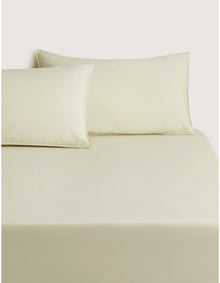 BAYLEY WASHED PERCALE KING FITTED SHEET IN SOFT GREEN