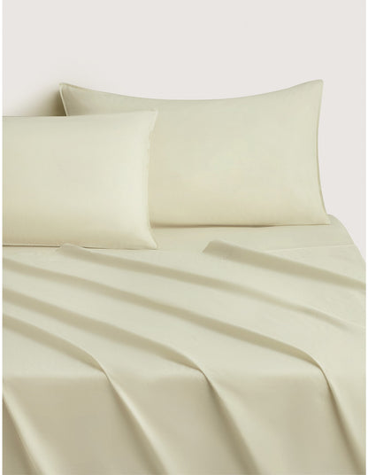 BAYLEY WASHED PERCALE KING SHEET SET IN SOFT GREEN