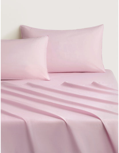 BAYLEY WASHED PERCALE KING SHEET SET IN VIOLET ICE