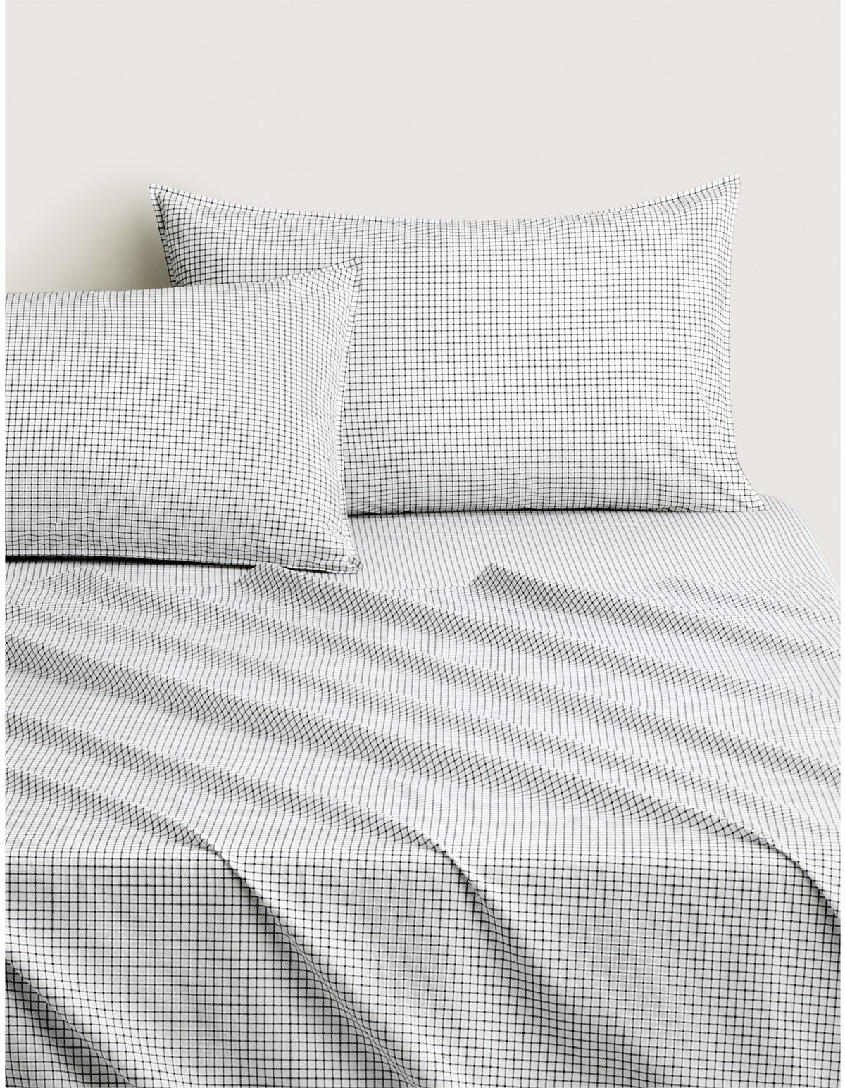BAYLEY WINDOWPANE DOUBLE SHEET SET IN MIDNIGHT