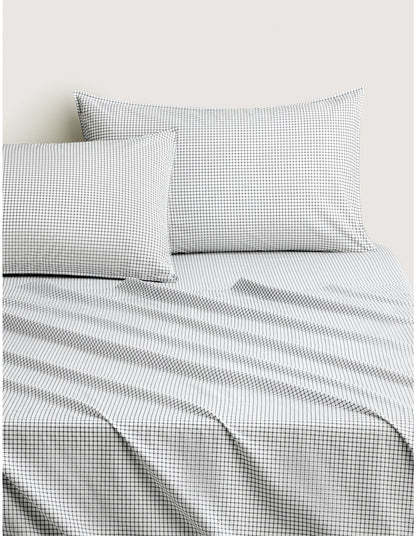 BAYLEY WINDOWPANE DOUBLE SHEET SET IN MIDNIGHT
