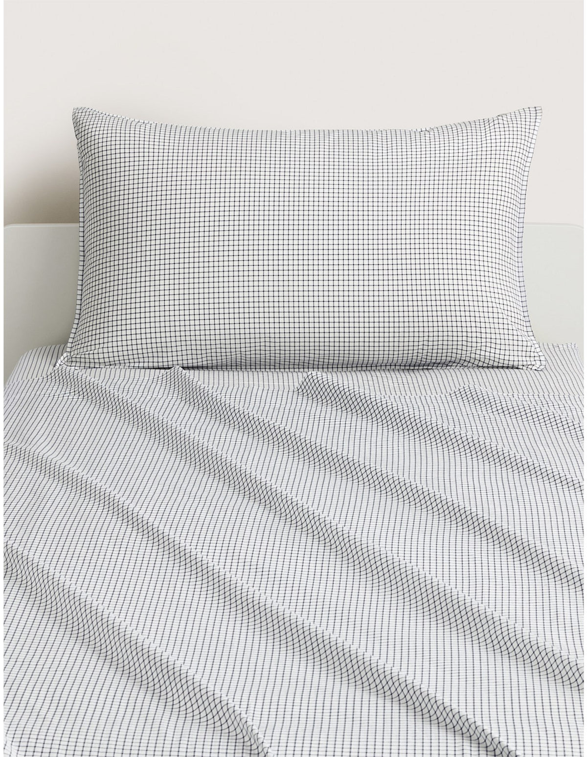 BAYLEY WINDOWPANE SINGLE SHEET SET IN MIDNIGHT
