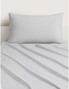 BAYLEY WINDOWPANE SINGLE SHEET SET IN MIDNIGHT