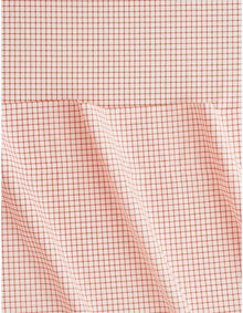 BAYLEY WINDOWPANE SINGLE SHEET SET IN POPPY