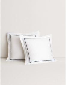 JENKINS EUROPEAN EUROPEAN PILLOWCASE IN DEEP BLUE