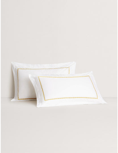 JENKINS TAILORED PILLOWCASE PAIR IN AMBER