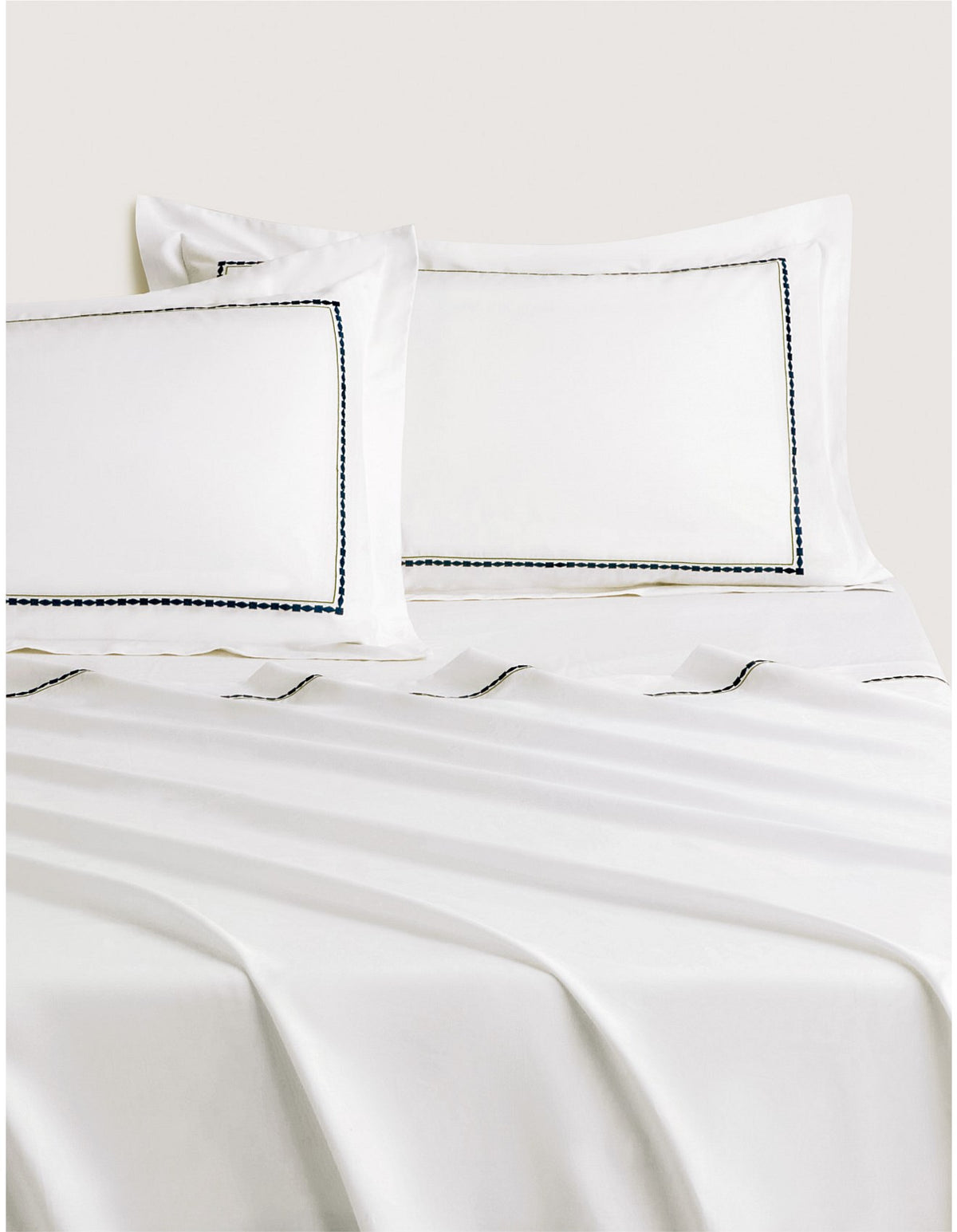 JENKINS TAILORED PILLOWCASE PAIR IN DEEP BLUE