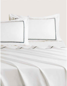 JENKINS TAILORED PILLOWCASE PAIR IN DEEP BLUE