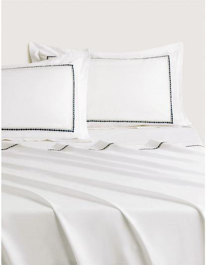 JENKINS TAILORED PILLOWCASE PAIR IN DEEP BLUE