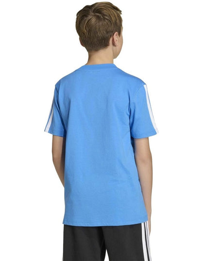 Essentials Tee in Ray Blue/White