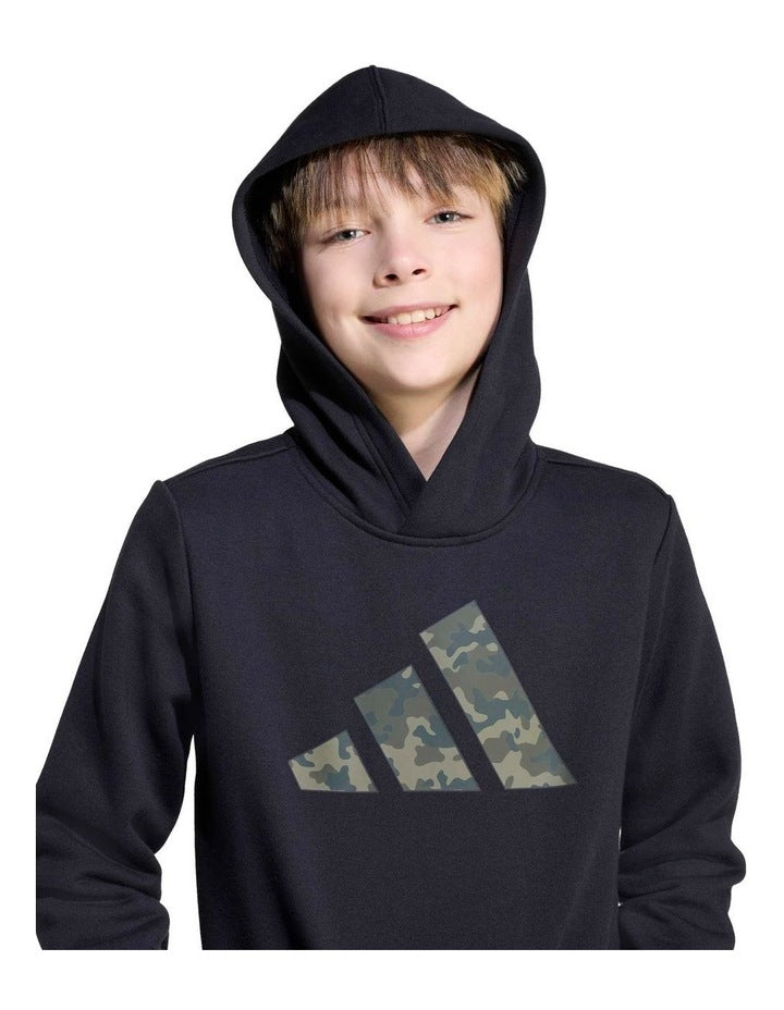 Camo Graphic Hoodie in Black
