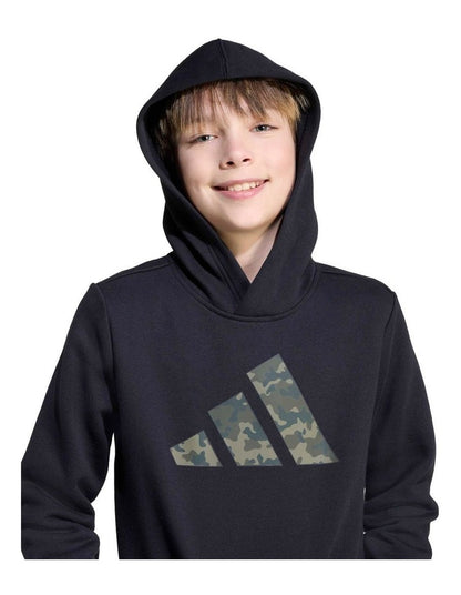 Camo Graphic Hoodie in Black