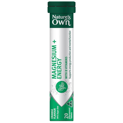 Nature's Own Magnesium+ Energy Effervescent With b Vitamins & Caffeine 20 Pack