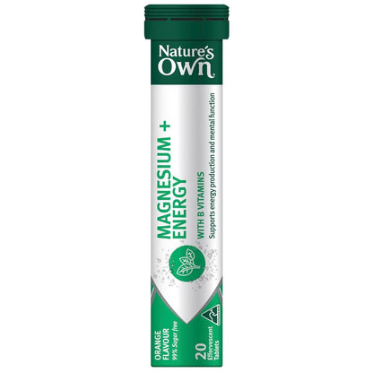 Nature's Own Magnesium+ Energy Effervescent With b Vitamins & Caffeine 20 Pack