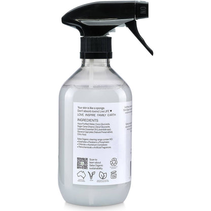 Saba Organics Window & Glass Cleaner Tasmanian Lavender 500mL