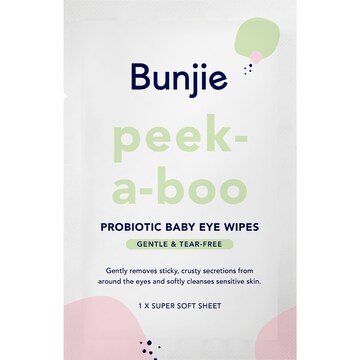 Bunjie Probiotic Baby Eye Wipes Soothing & Tear-Free 30 pack