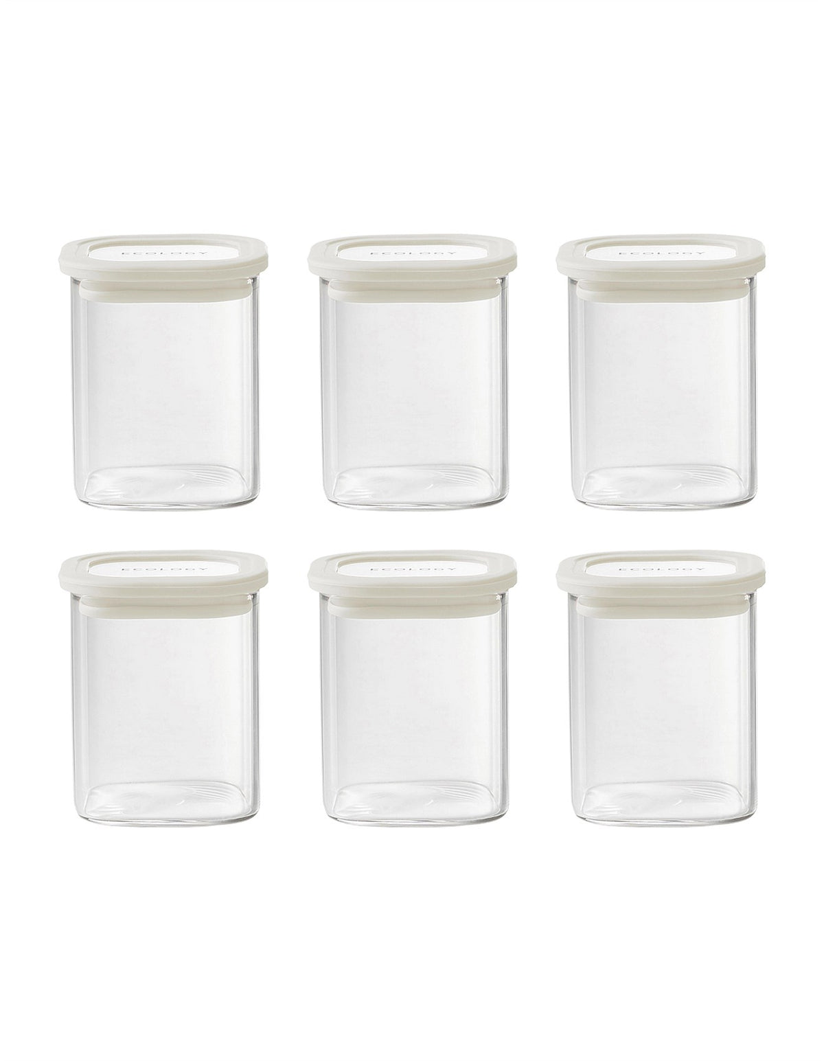 STORE SQUARE SPICE JARS 200ML SET 6PCE MILK