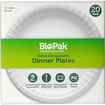 BioPak Dinner Plates 23cm 20 pack