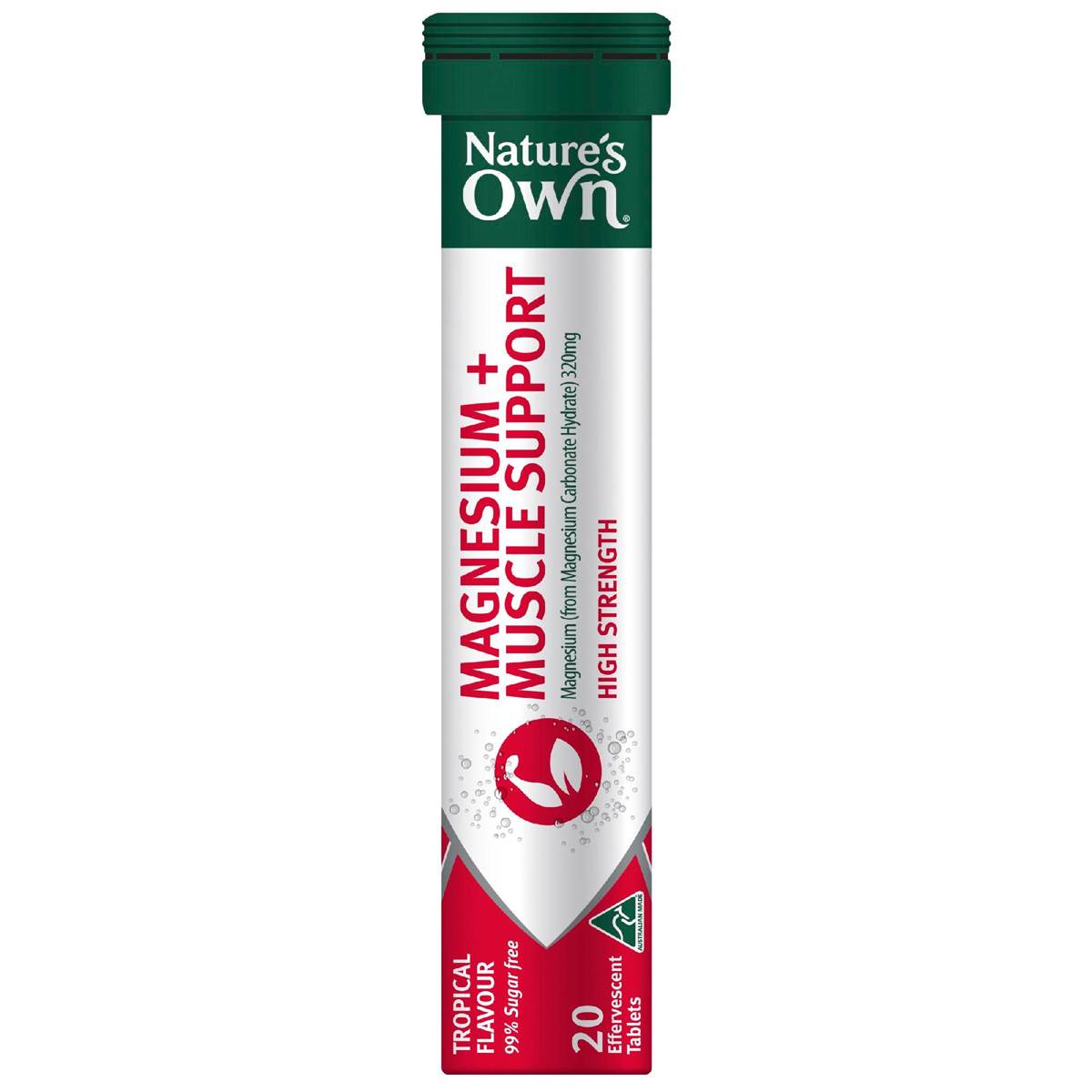 Nature's Own Magnesium+ Muscle Effervescent With High Strength Magnesium 20 Pack