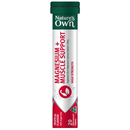 Nature's Own Magnesium+ Muscle Effervescent With High Strength Magnesium 20 Pack