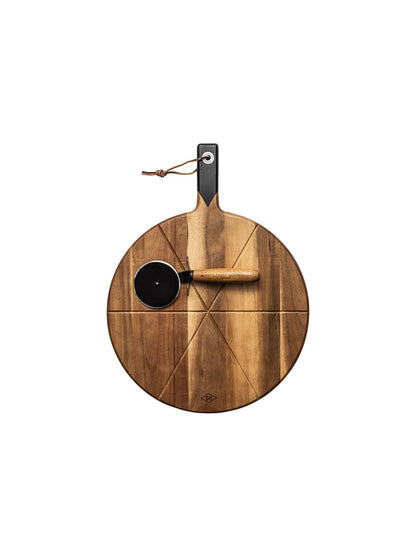 Pizza Cutter and Serving Board